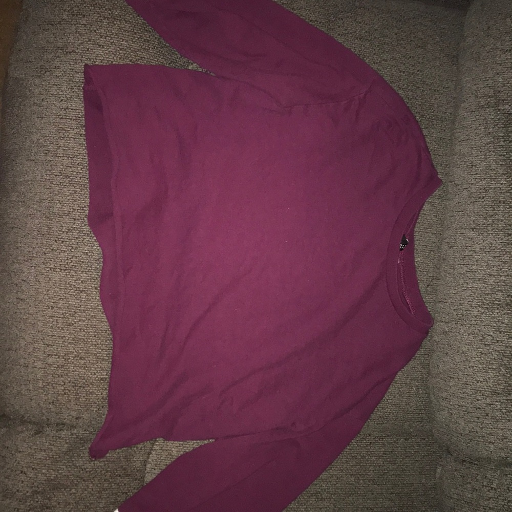 Burgundy crop top